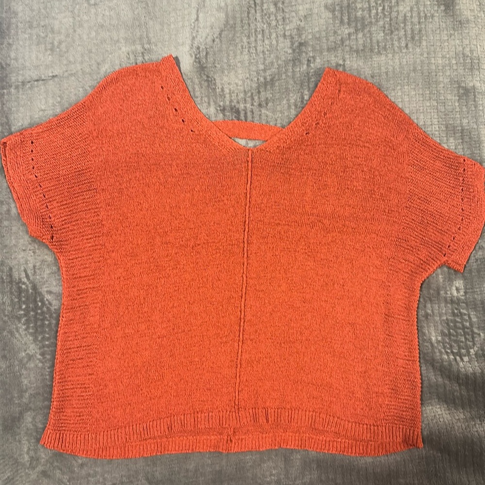 APT. 9 Burnt Orange Knit Blouse